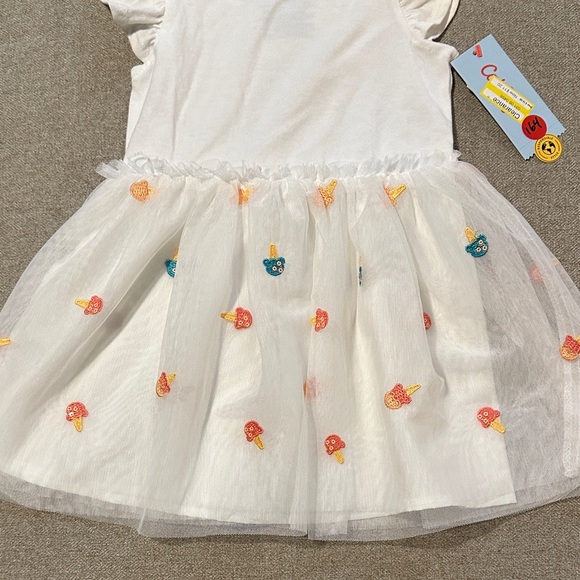 Cat & Jack White Dress with Colorful Accents - Picture 2 of 5